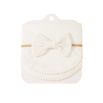 Baby slabber en haarband wit